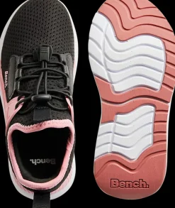 Sale czarno-różowe sneakersy dziewczęce Dzieci Sportowe