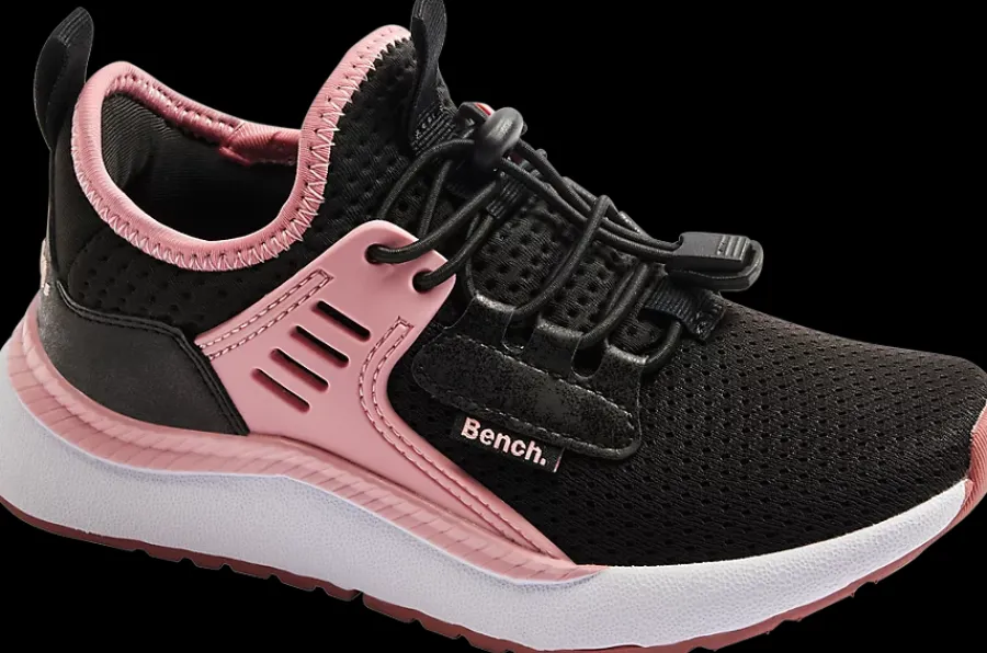 Sale czarno-różowe sneakersy dziewczęce Dzieci Sportowe