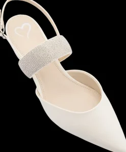 Discount czółenka damskie w kolorze ivory Damskie Czółenka