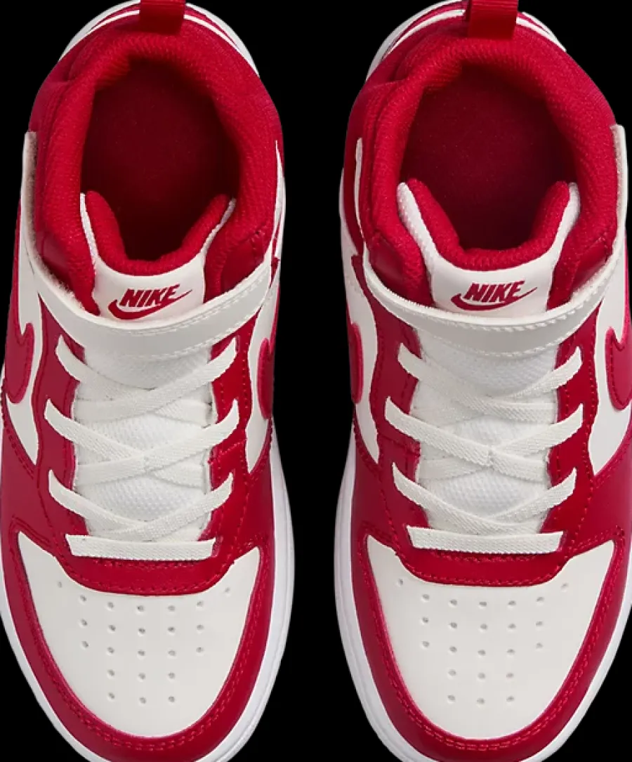 Hot czerwono-białe sneakersy dziecięce Court Borough Mid 2 Dzieci Sportowe