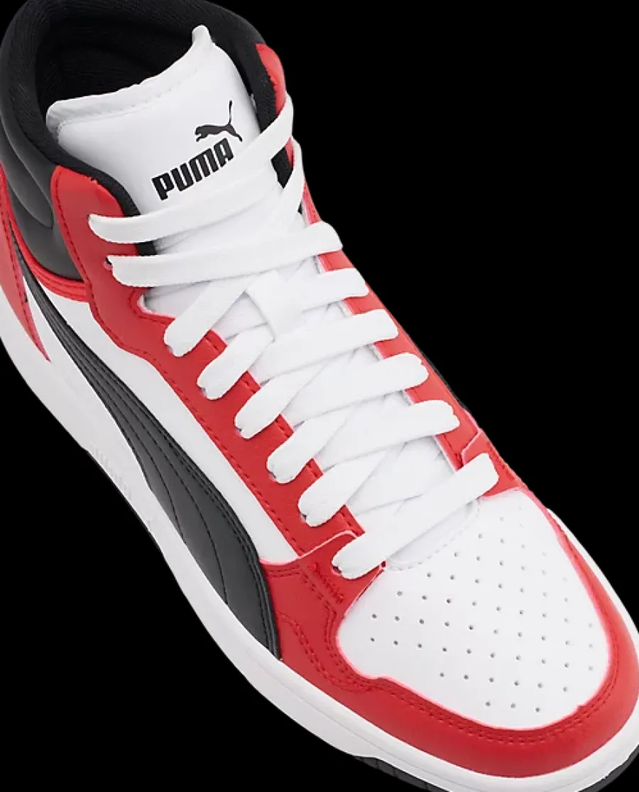 Hot czerwono-biało-czarne sneakersy młodzieżowe Reb-L Mid Jr Dzieci Sportowe|Skate