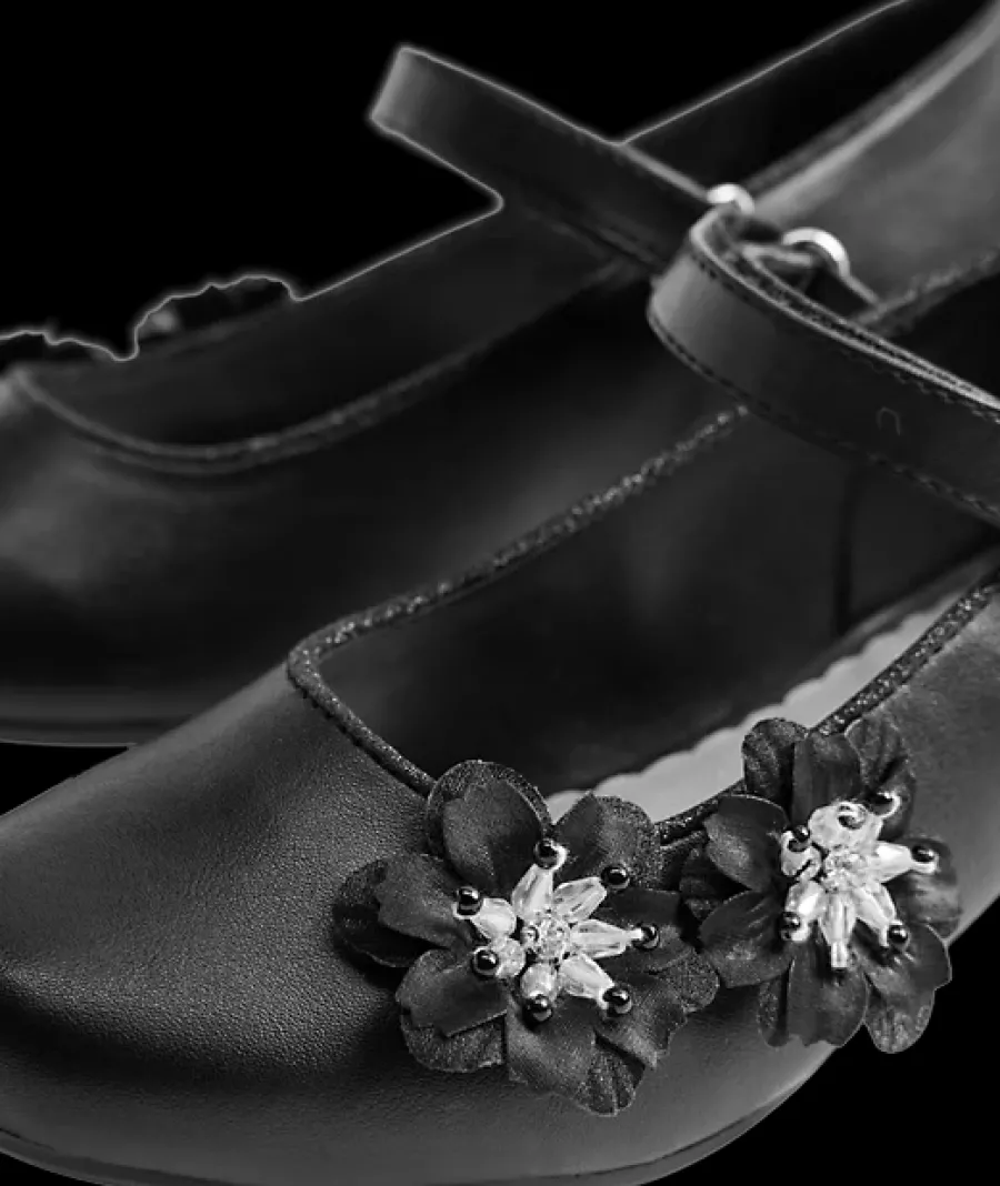 Hot eleganckie czarne buty dziewczęce Dzieci Baleriny