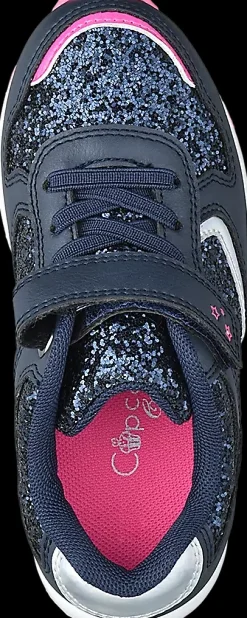 Sale granatowe błyszczące półbuty dziewczęce Dzieci Półbuty