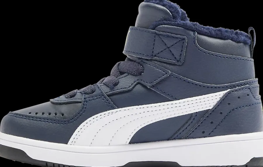 Clearance granatowe ocieplane sneakersy dziecięce Rebound Joy Fur Dzieci Kozaki|Sportowe