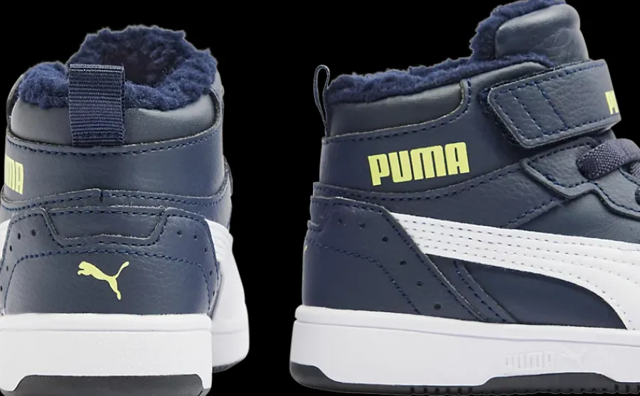 Clearance granatowe ocieplane sneakersy dziecięce Rebound Joy Fur Dzieci Kozaki|Sportowe