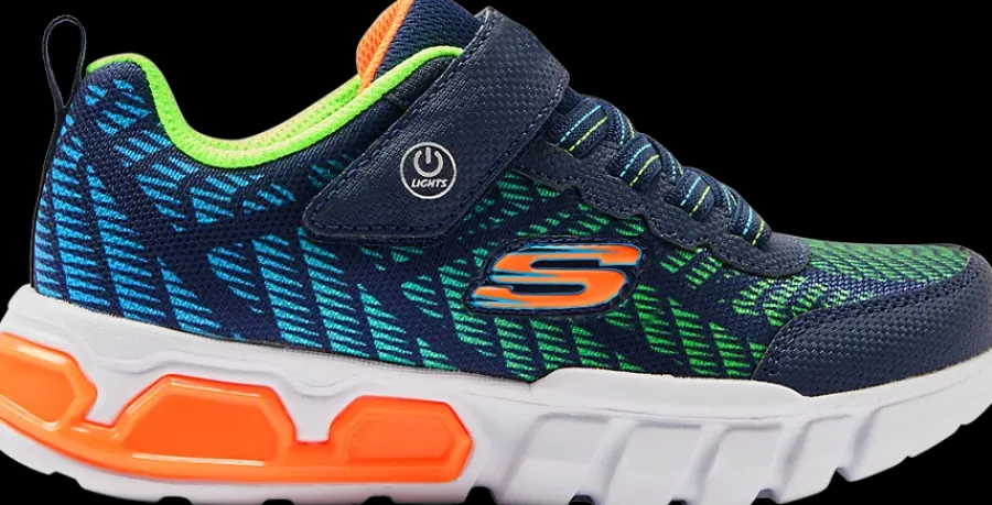 Clearance granatowe sneakersy chłopięce z zapięciem na rzep Dzieci Sportowe