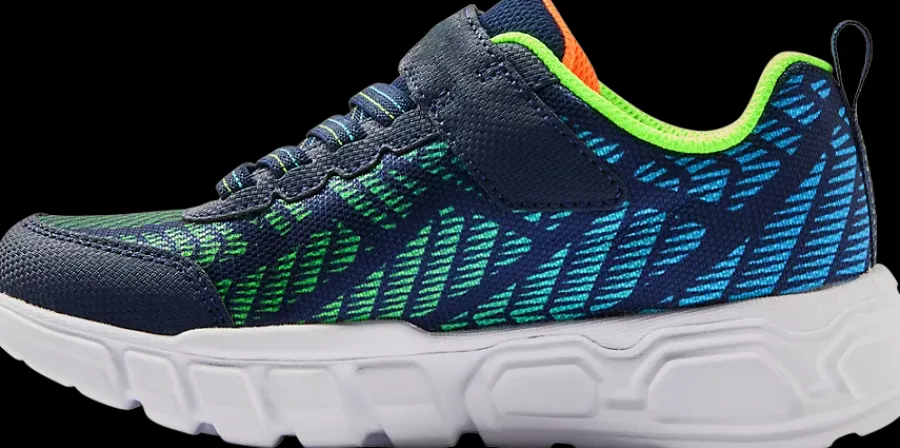 Clearance granatowe sneakersy chłopięce z zapięciem na rzep Dzieci Sportowe