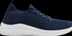 New granatowe sneakersy damskie na białej podeszwie Damskie Sportowe