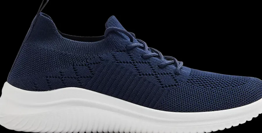 New granatowe sneakersy damskie na białej podeszwie Damskie Sportowe