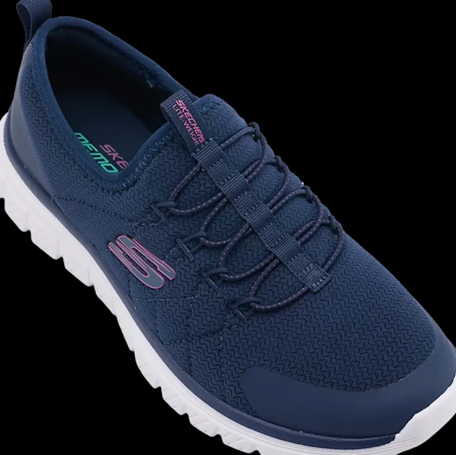 Best granatowe sneakersy damskie z wkładką memory foam Damskie Sportowe|Markowe
