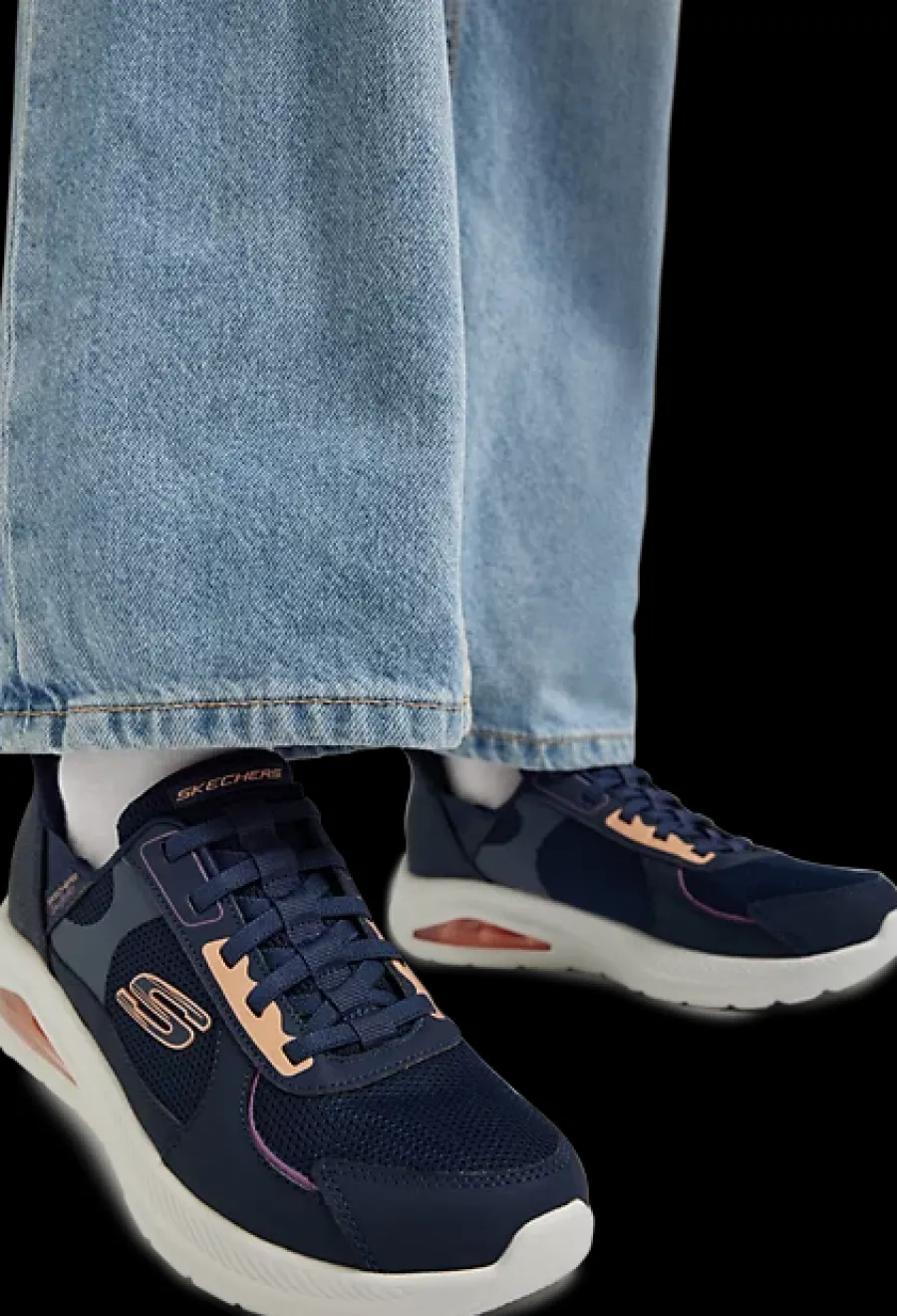 Online granatowe sneakersy damskie z wkładką memory Damskie Sportowe|Markowe