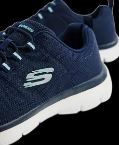 Online granatowe sneakersy damskie na białej podeszwie Damskie Sportowe|Markowe