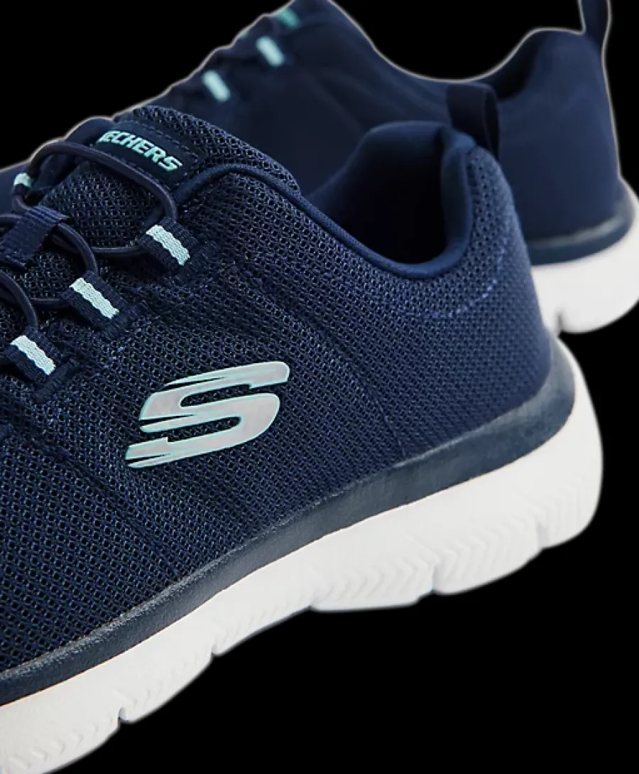 Online granatowe sneakersy damskie na białej podeszwie Damskie Sportowe|Markowe