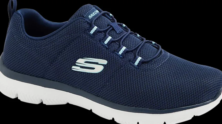 Online granatowe sneakersy damskie na białej podeszwie Damskie Sportowe|Markowe