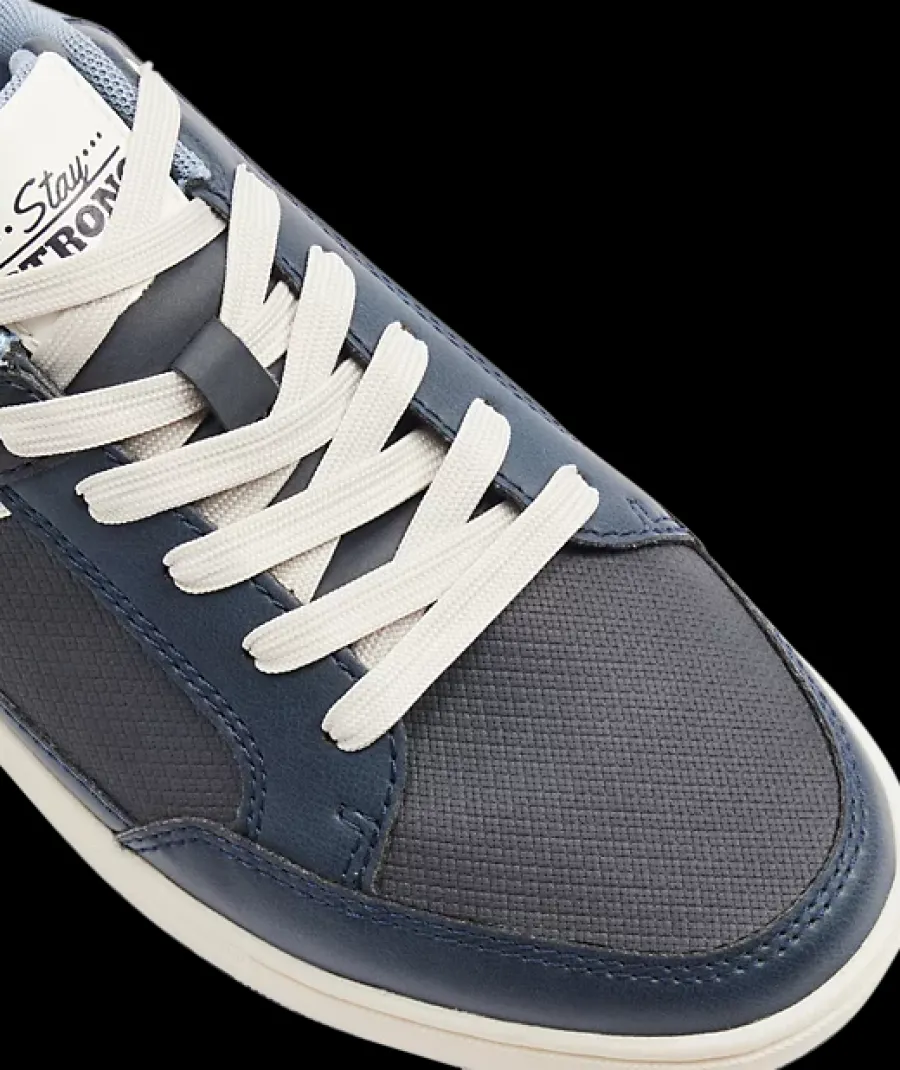 Outlet granatowe sneakersy męskie Męskie Sportowe