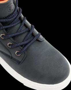 Outlet granatowe sznurowane buty chłopięce za kostkę Dzieci Półbuty