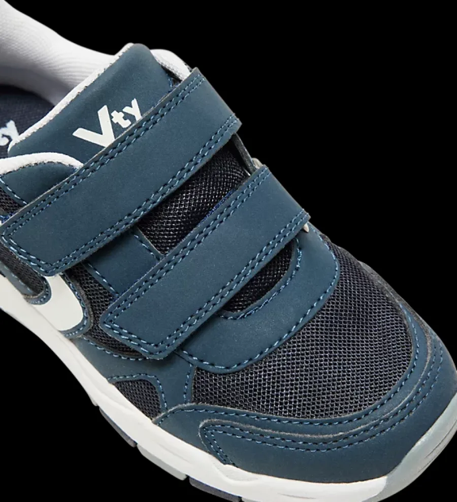 Discount granatowo-białe sneakersy chłopięce Dzieci Sportowe
