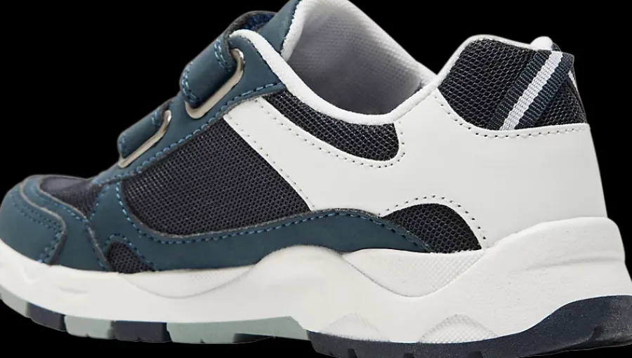 Discount granatowo-białe sneakersy chłopięce Dzieci Sportowe