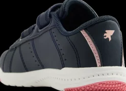 Outlet granatowo-biało-różowe sneakersy dziewczęce Dzieci Sportowe|Markowe
