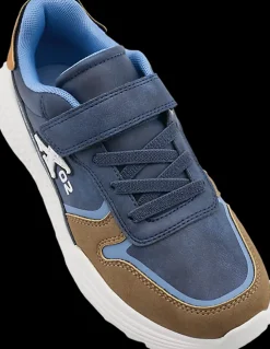 Clearance granatowo-brązowe sneakersy chłopięce Dzieci Sportowe