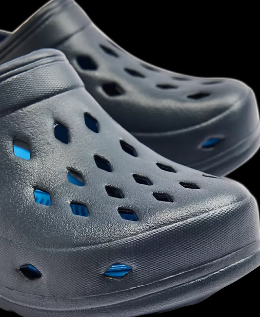 Sale granatowo-niebieskie klapki męskie Klapki