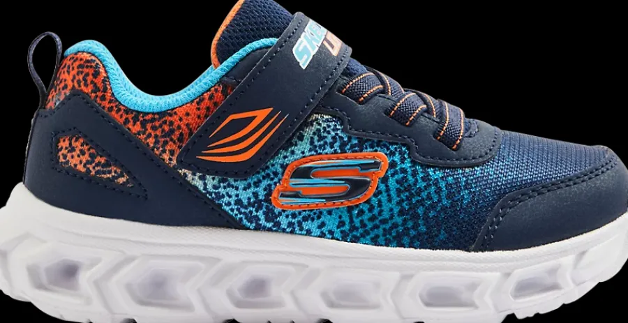 Clearance granatowo-niebiesko-pomarańczowe sneakersy dziecięce Dzieci Sportowe