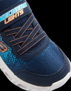 Clearance granatowo-niebiesko-pomarańczowe sneakersy dziecięce Dzieci Sportowe