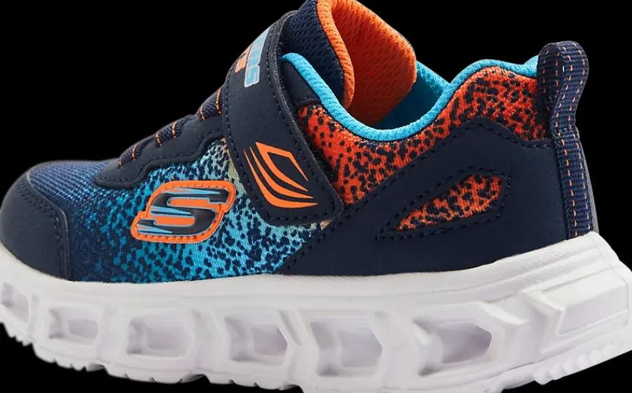 Clearance granatowo-niebiesko-pomarańczowe sneakersy dziecięce Dzieci Sportowe