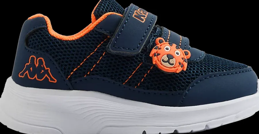 Discount granatowo-pomarańczowe sneakersy dziecięce Markowe