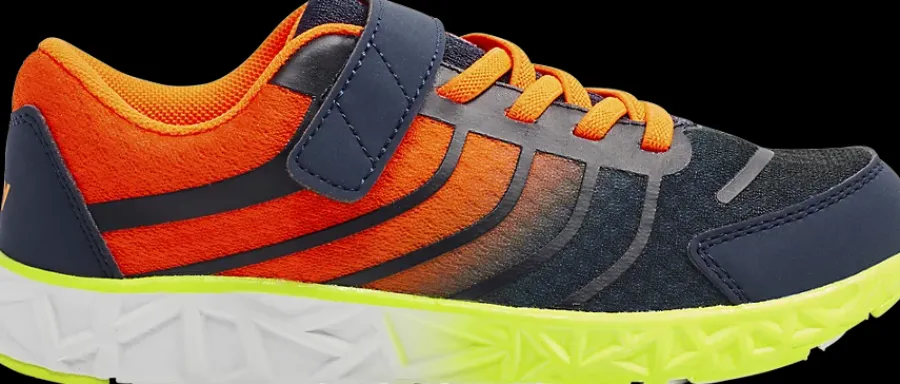 Online granatowo-pomarańczowe sneakersy chłopięce Dzieci Sportowe