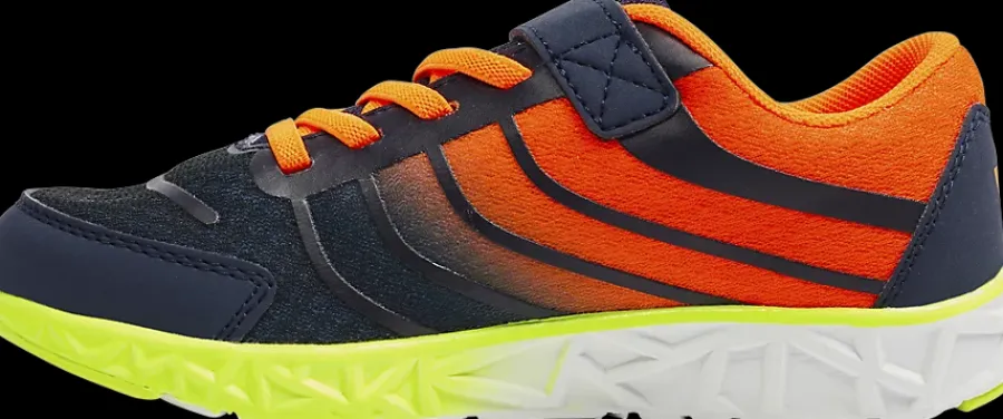 Online granatowo-pomarańczowe sneakersy chłopięce Dzieci Sportowe