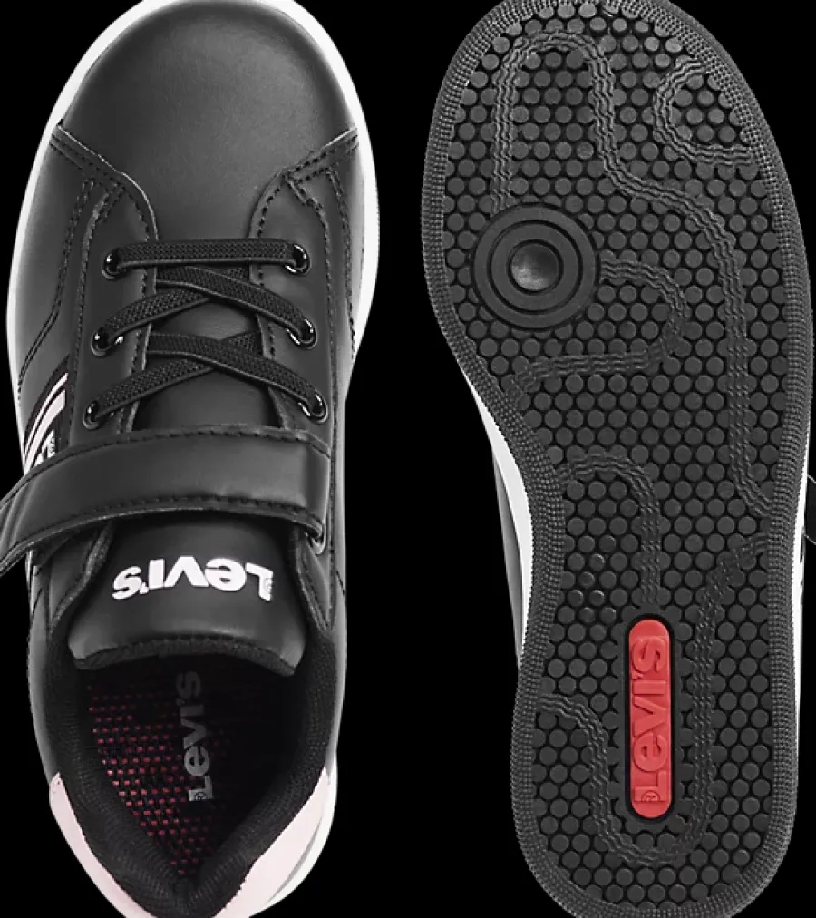 Discount granatowo-różowe sneakersy dziewczęce Levi's Dzieci Sportowe