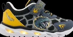 Clearance granatowo-szaro-żółte sneakersy dziecięce Dzieci Sportowe