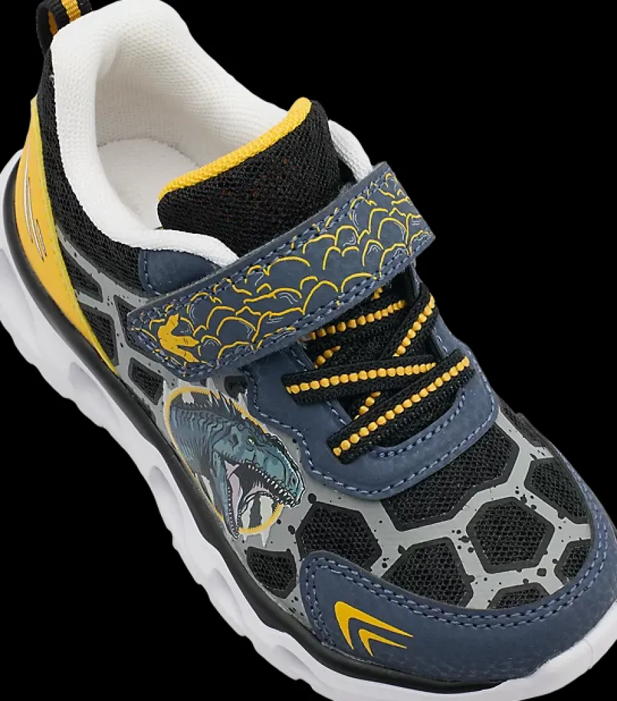 Clearance granatowo-szaro-żółte sneakersy dziecięce Dzieci Sportowe