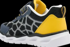 Clearance granatowo-szaro-żółte sneakersy dziecięce Dzieci Sportowe