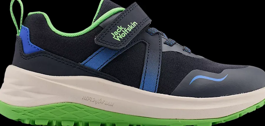Online granatowo-zielone sneakersy dziecięce Dzieci Sportowe