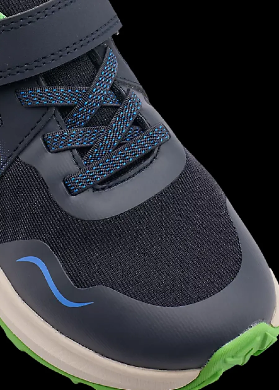 Online granatowo-zielone sneakersy dziecięce Dzieci Sportowe