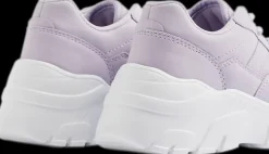Hot jasnofioletowe sneakersy dziewczęce na białej podeszwie Dzieci Sportowe|Do Szkoły