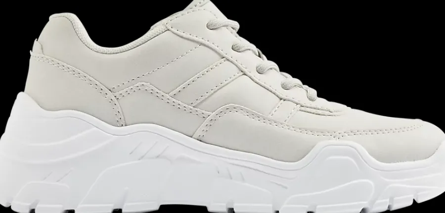 Online jasnoszare sneakersy dziewczęce na grubej podeszwie Dzieci Sportowe