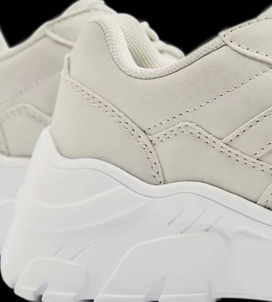 Online jasnoszare sneakersy dziewczęce na grubej podeszwie Dzieci Sportowe