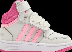 Online jasnoszaro-różowe sneakersy dziewczęce HOOPS MID 3.0 Dzieci Sportowe|Trampki Wysokie