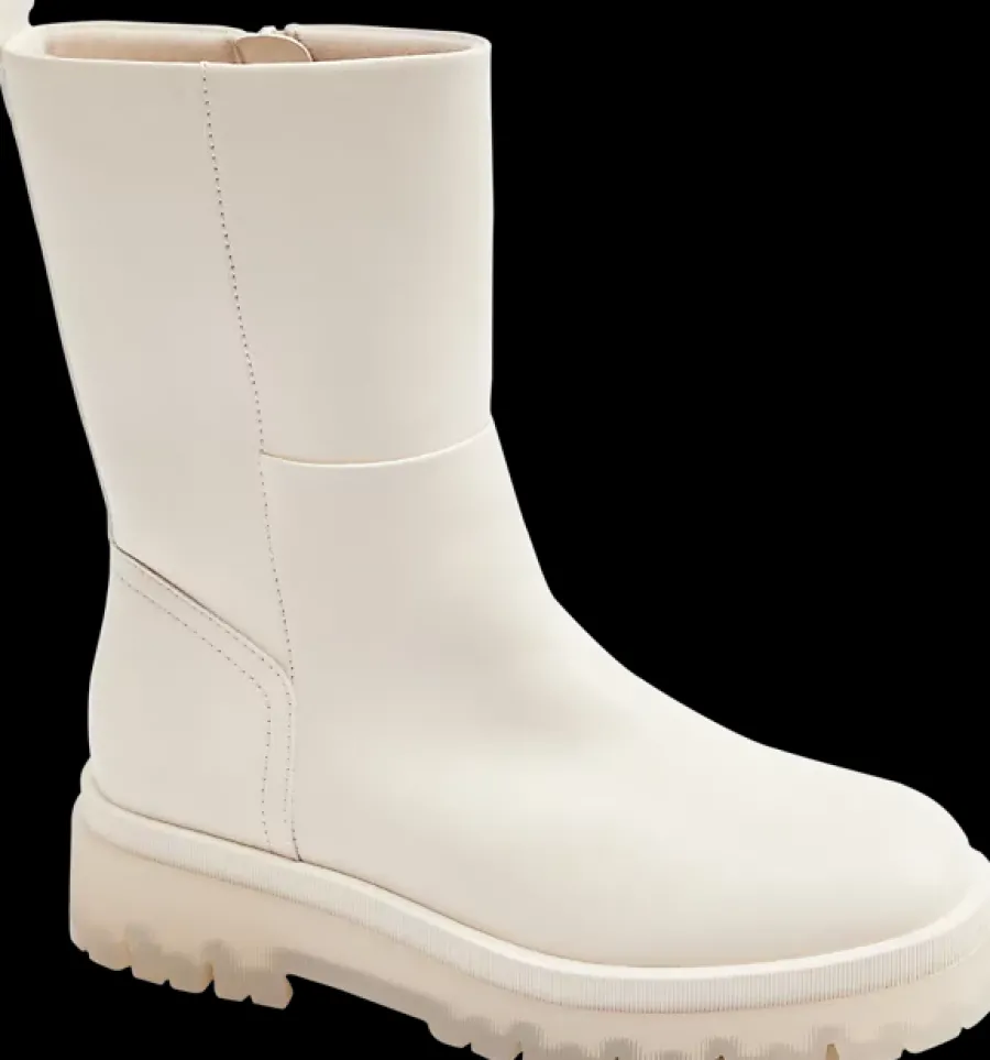 Hot kremowe botki damskie w minimalistycznym stylu Damskie Botki