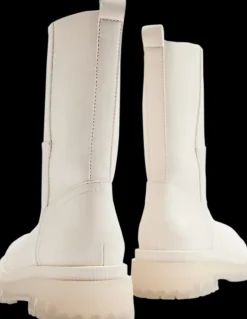 Hot kremowe botki damskie w minimalistycznym stylu Damskie Botki