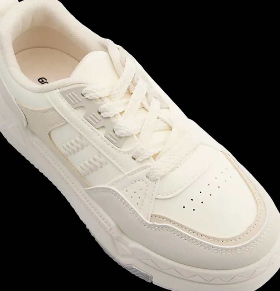 New kremowe sneakersy damskie na platformie Damskie Sportowe|Casual