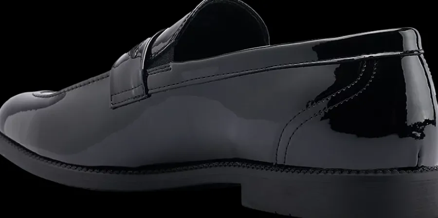 lakierowane eleganckie lordsy męskie Am Shoe Męskie Półbuty