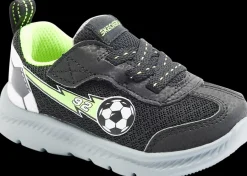 Online lekkie szaro-czarne sneakersy chłopięce w stylu piłkarskim Dzieci Sportowe