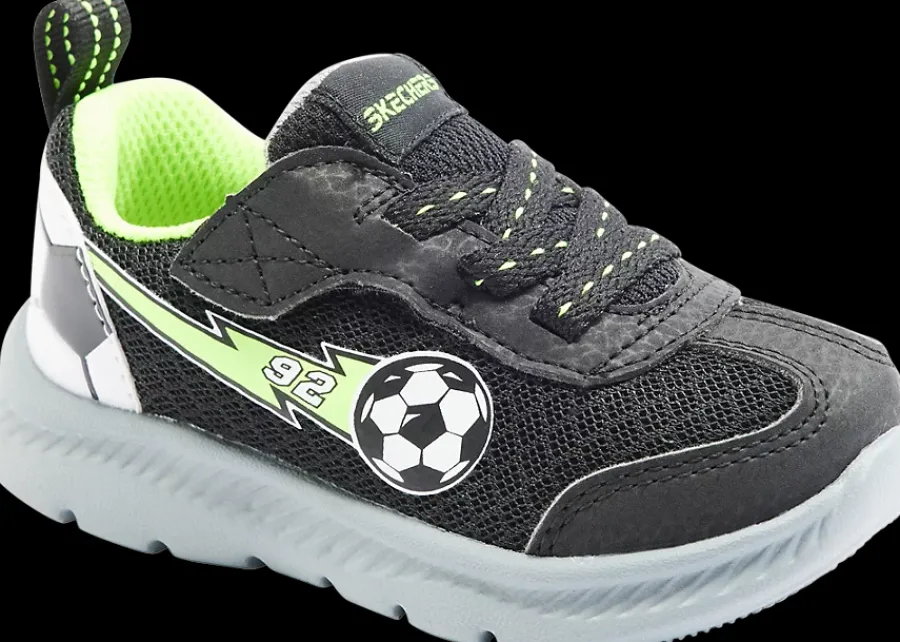 Online lekkie szaro-czarne sneakersy chłopięce w stylu piłkarskim Dzieci Sportowe