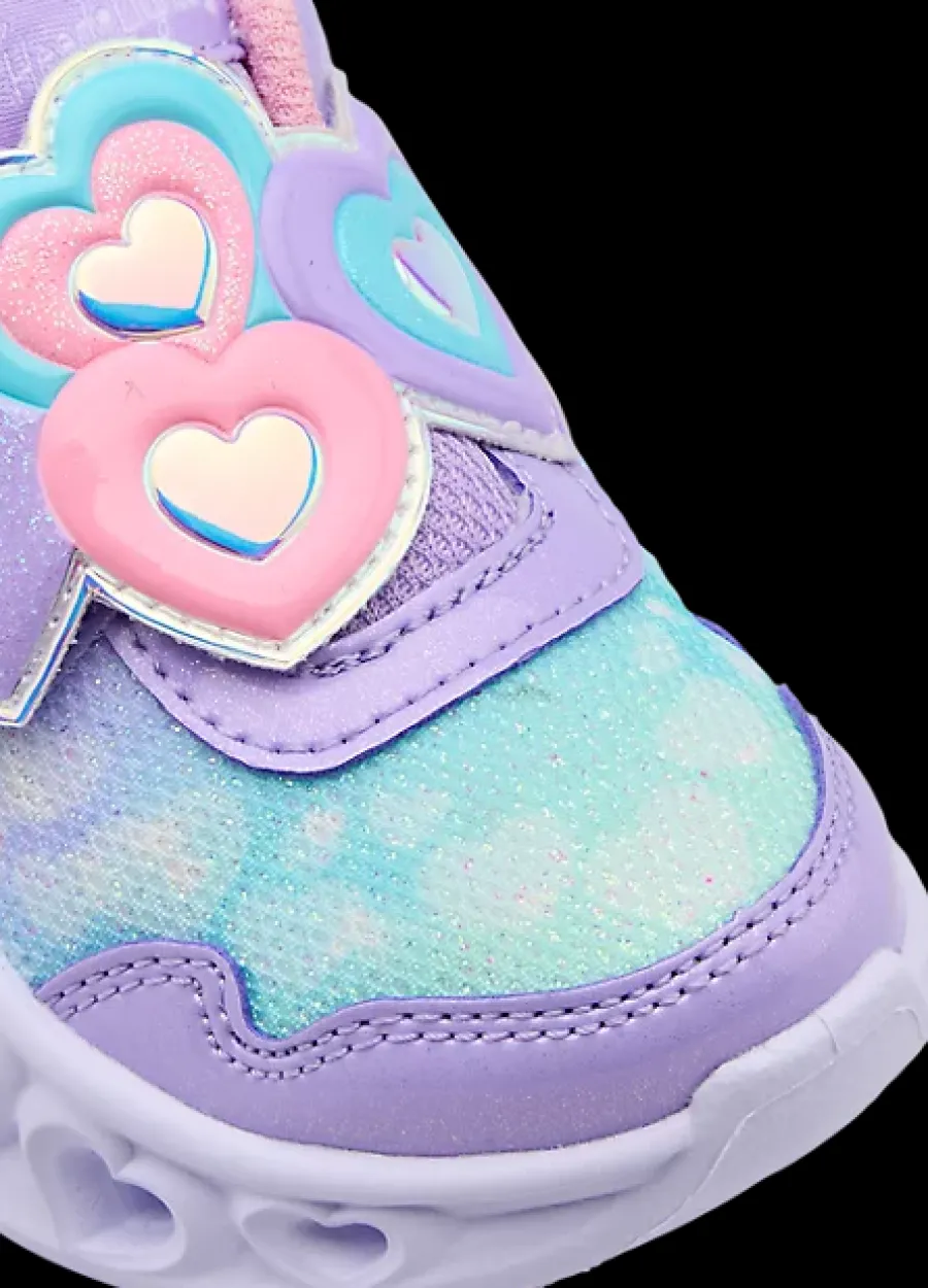 New liliowe sneakersy dziewczęce ze światełkami Dzieci Sportowe