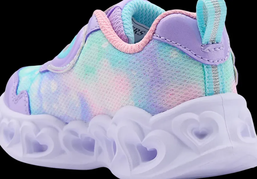 New liliowe sneakersy dziewczęce ze światełkami Dzieci Sportowe