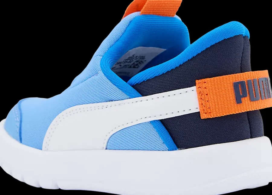 Online niebiesko-białe wsuwane sneakersy dziecięce Courtflex v3 Slip On Dzieci Sportowe|Markowe